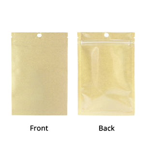 Variety of Sizes Reusable Kitchen Packing Bag Heat Sealing Kraft Paper Mylar Flat Zip Lock Pouch