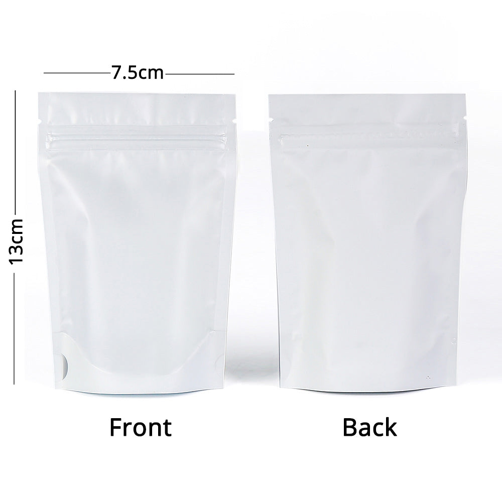 Custom Printed: Mylar Bag Matte Frosted Front Multicolors Stand Up Metallic Foil Zipper Bag Food Nut Travel Sample Storage Pouch