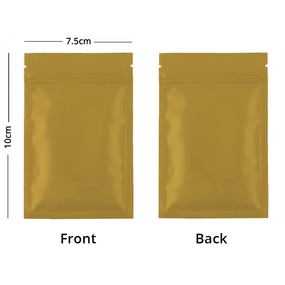 Eco-friendly Various Colors Smell Proof Heat Sealing Candy Packaging Pouches Foil Mylar Zip Lock Storage Bags