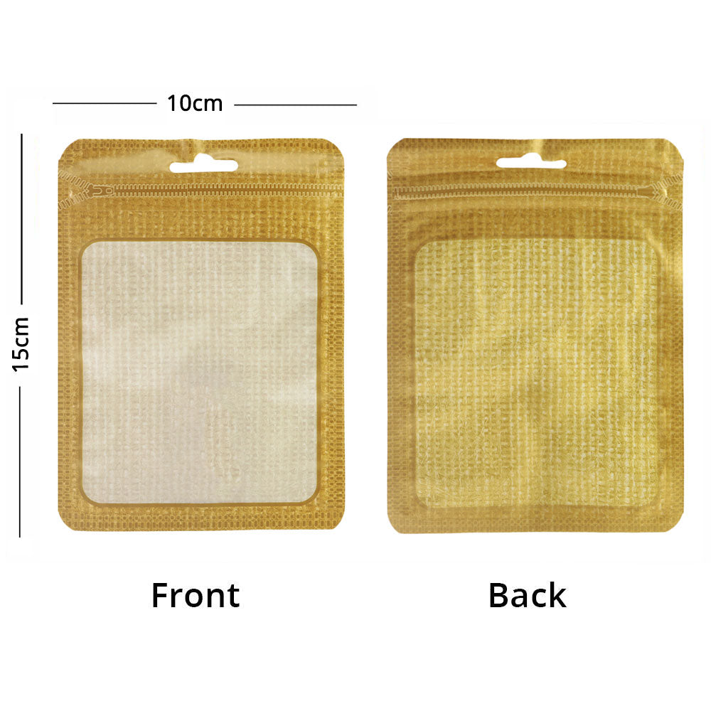 Multi-Color 10x15cm Waterproof Storage Pouch Mylar Recyclable Zip Lock Bag with Clear Window & Euro Slot