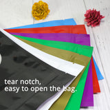 Custom Glossy Sealed Bag With Oval Clear Window And Tear Notch Metallic Foil Mylar Stand Up Household Storage Zip Lock Pouch
