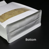 Custom Printed: Zip Lock Bag Kraft Paper In Stock White With Frosted Window Eco Biodegradable Wheat Cereal Storage Stand Up Pouch