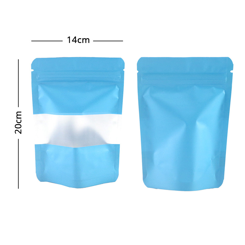 50pcs Metallic Food Ziplock Bag, Holographic Multifunction Food Sealing Bag  For Kitchen