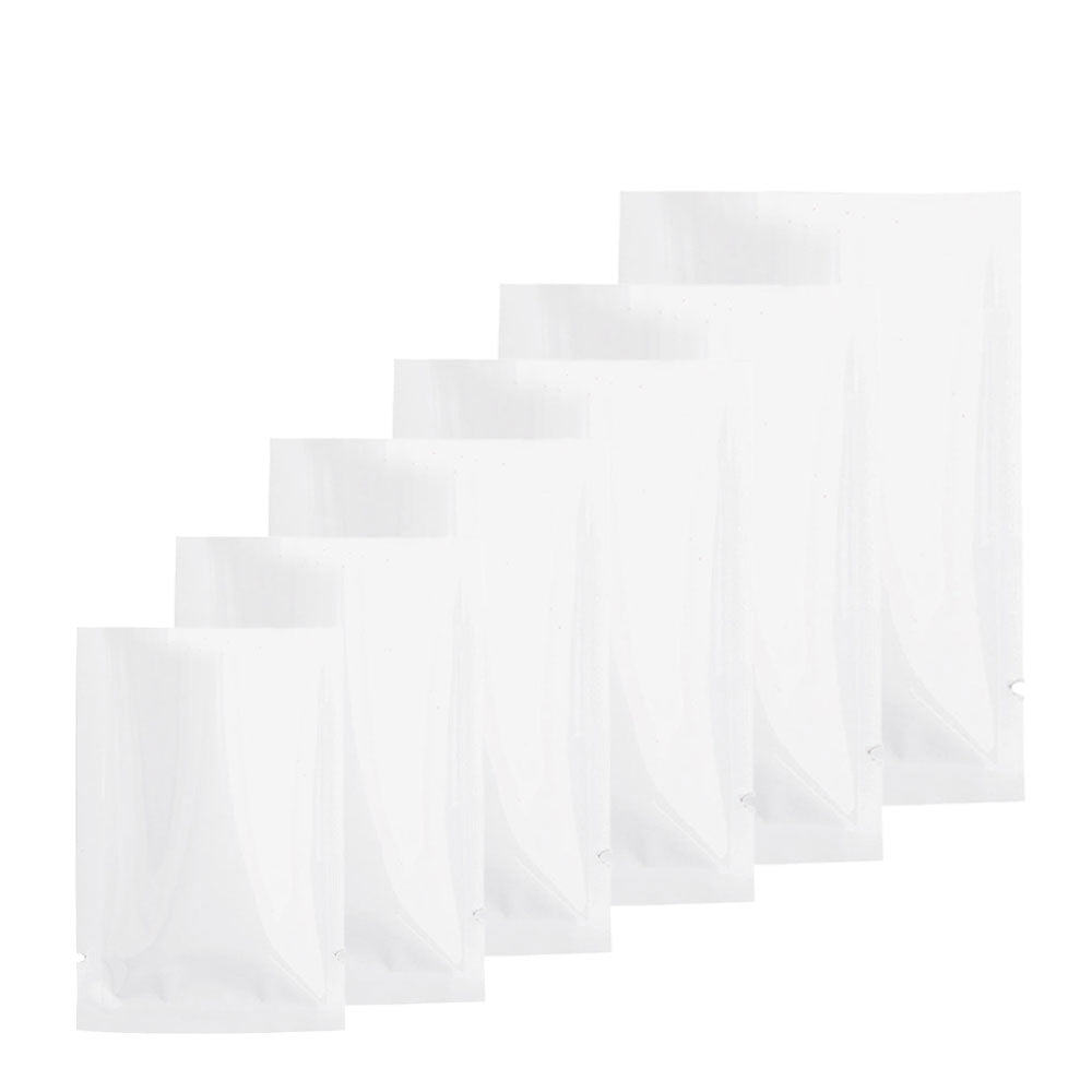Multi Sizes Eco-friendly Heat Seal Open Top Foil Mylar Vacuum Packing Pouch Glossy Flat Vacuum Bag
