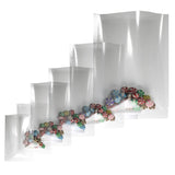 Variety of Size Clear Heat Seal Vacuum Food Glossy Flat Packaging Bag Open Top Storage Bags W/Tear Notch