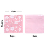 Custom Glossy Flat Bottom Plastic Mylar Packaging Bag Mylar Eco Heat Seal Storage Zipper Bag With Print And Tear Notch
