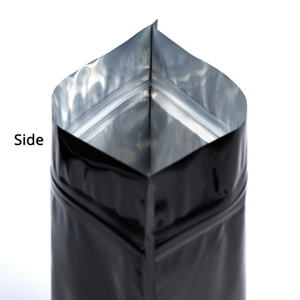21x17cm Glossy Variouscolor Stand Up Packaging Bag Metallic Foil Mylar Eco Reusable Zip Lock With Valve Storage Pouch