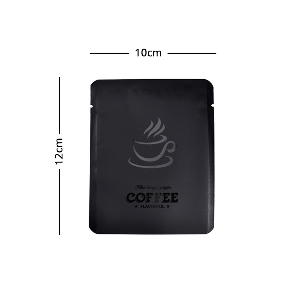 10x12cm Various Colors Heat Seal Aluminium Mylar Coffee Powder Package Storage Bag Open Top Tear Notch Pouch With Coffee Cup Design