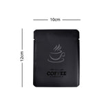 10x12cm Various Colors Heat Seal Aluminium Mylar Coffee Powder Package Storage Bag Open Top Tear Notch Pouch With Coffee Cup Design