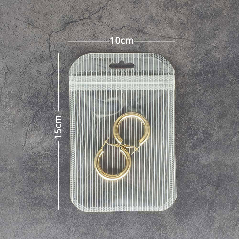 Multi-Size Eco PP Zip Lock Plastic Bag Front Clear Mylar Flat Tear Notch Pouch USB Cable Storage Bag With Hang Hole