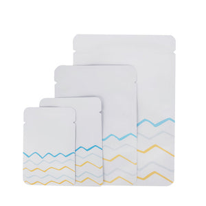 Premium Plastic Bags Matte White Open Top Pouches Metallic Foil Mylar Storage Bags Metallic Mylar PP Bag With Printing