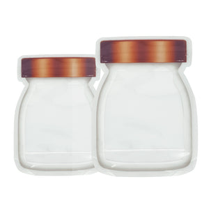 High Quality Stand Up Glossy Mason Jar Clear W/Print Plastic Mylar Rice Snack Coffee Bean Storage Packaging Zipper Pouch