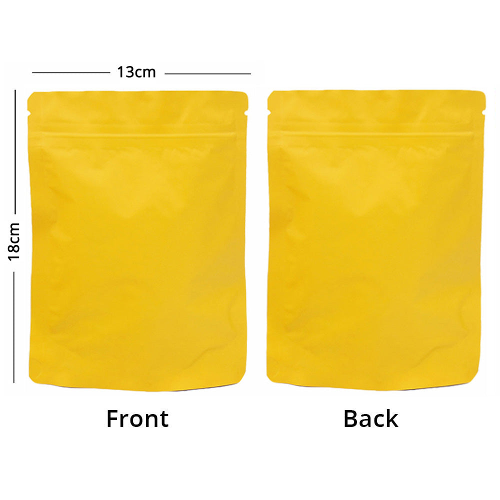 Custom Printed Various Pure Colors Matte Stand Up Packaging Bag Alumin