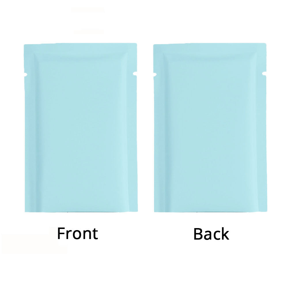 Vacuum Heat Sealable Smell Proof Packaging Bags Green Blue Open Top Tear Notch Pouches Foil Mylar Bags For Powder