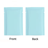 Vacuum Heat Sealable Smell Proof Packaging Bags Green Blue Open Top Tear Notch Pouches Foil Mylar Bags For Powder
