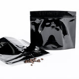 21x17cm Glossy Variouscolor Stand Up Packaging Bag Metallic Foil Mylar Eco Reusable Zip Lock With Valve Storage Pouch