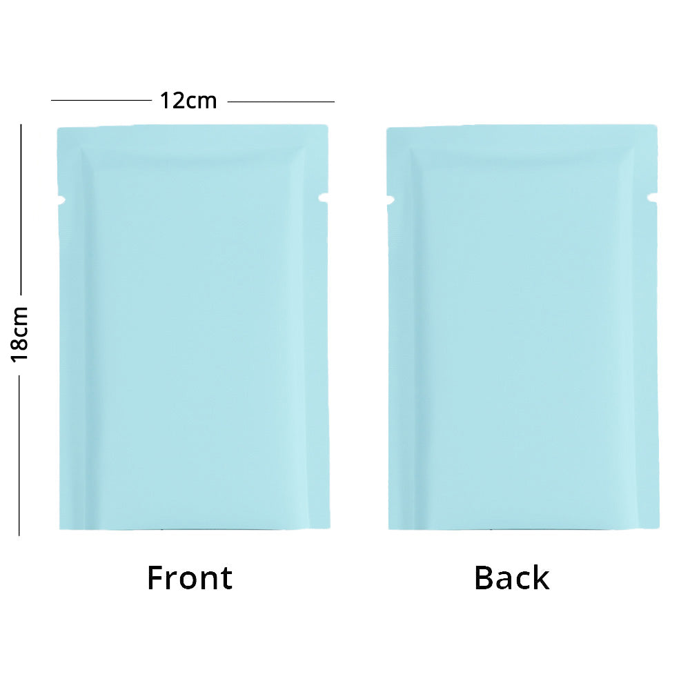 Vacuum Heat Sealable Smell Proof Packaging Bags Green Blue Open Top Tear Notch Pouches Foil Mylar Bags For Powder