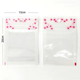 Premium Recyclable White Plastic Mylar Packaging Bag Clear Window Zip Lock Flat Storage Pouch With Flower Printing
