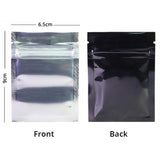6.5x9cm Various Colors Small Zip Lock Bag Glossy Candy Flat Tear Notch Clear Front Herb Package Storage Pouch