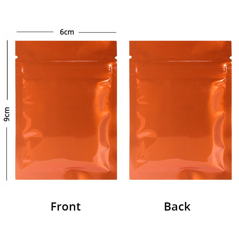 Small Glossy Colors Flat Gift Zip Lock Packing Bag Heat Sealing Foil Mylar Food Pouch
