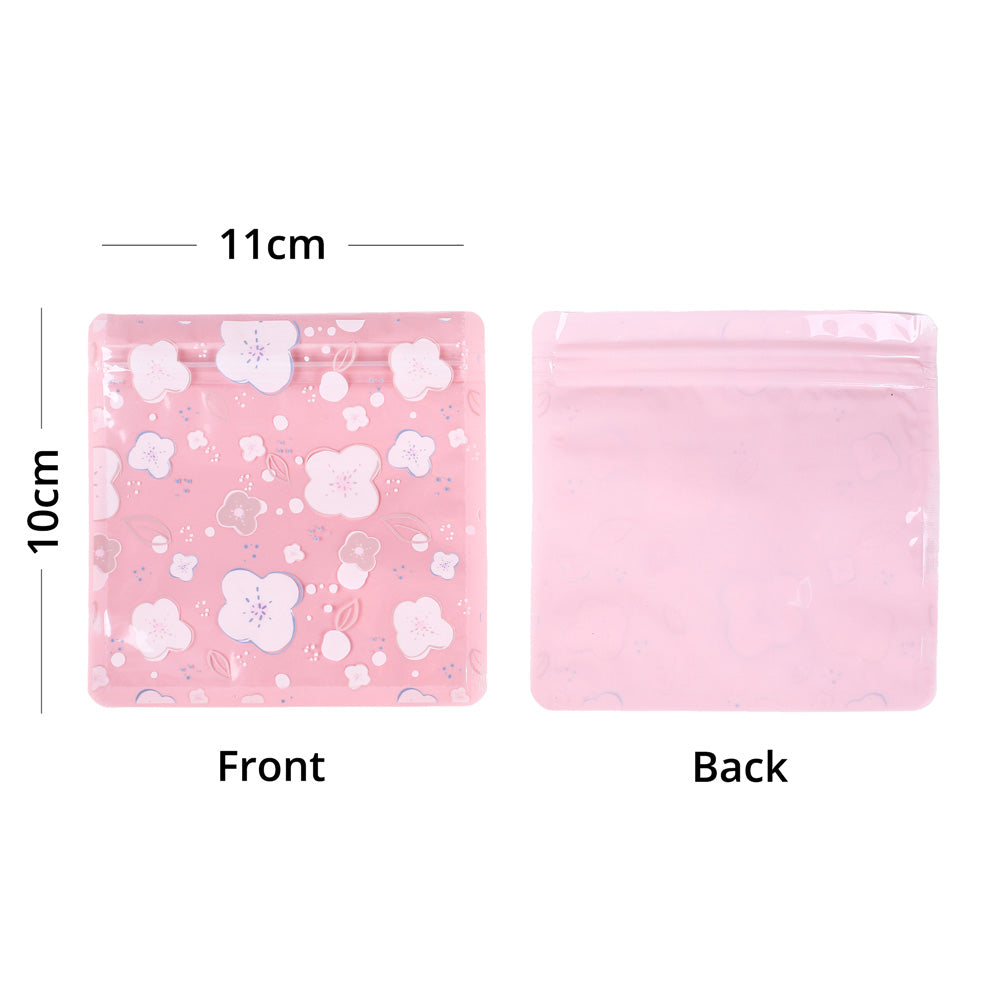 Custom Glossy Flat Bottom Plastic Mylar Packaging Bag Mylar Eco Heat Seal Storage Zipper Bag With Print And Tear Notch