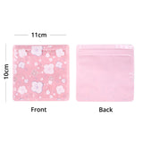 Custom Glossy Flat Bottom Plastic Mylar Packaging Bag Mylar Eco Heat Seal Storage Zipper Bag With Print And Tear Notch