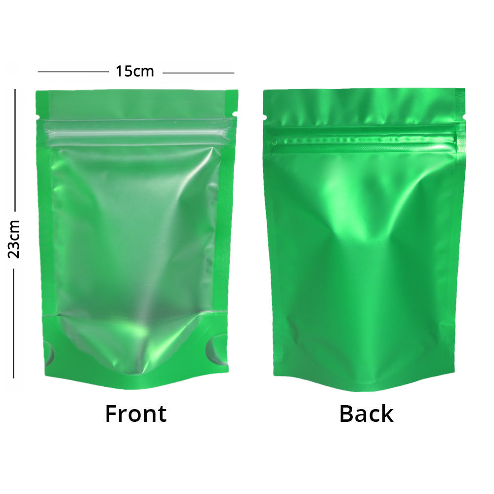 Custom Printed: Mylar Bag Matte Frosted Front Multicolors Stand Up Metallic Foil Zipper Bag Food Nut Travel Sample Storage Pouch