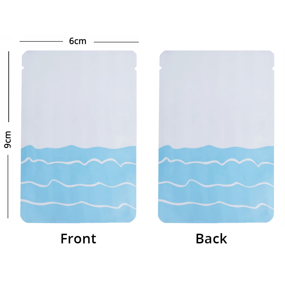 Vacuum Seal Metallic Foil Mylar PP White Bags Matte Open Top Tear Notch Storage Pouch With Printing
