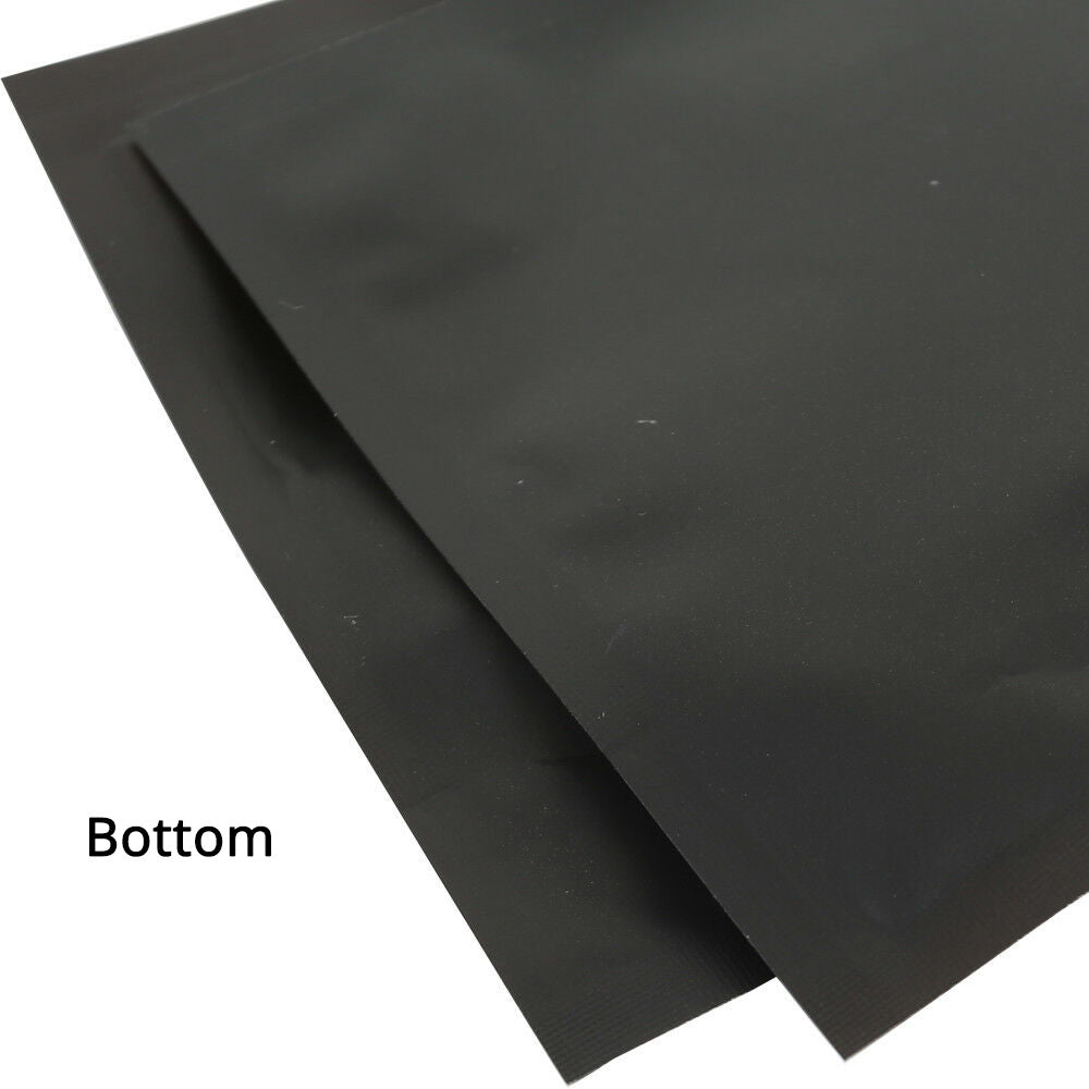 Recyclable Matte Tear Notch Clear Black/White Heat Seal Flat Zip Lock Pouch Bag With Hanging Hole