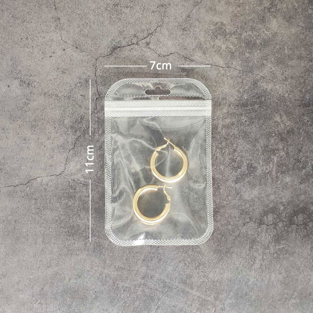 Multi-Size Eco PP Zip Lock Plastic Bag Front Clear Mylar Flat Tear Notch Pouch USB Cable Storage Bag With Hang Hole