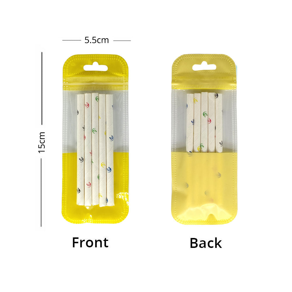 Multi-Size Clear PP Plastic Bag Stationery Zip Lock Bag Flat Accessories Watch Storage Pouch With Butterfly Hole