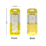Multi-Size Clear PP Plastic Bag Stationery Zip Lock Bag Flat Accessories Watch Storage Pouch With Butterfly Hole