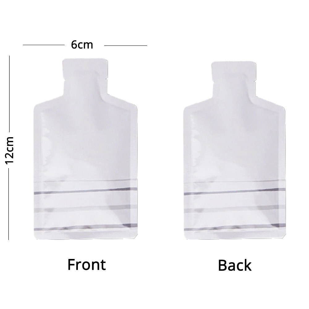 Premium Portable Cute Bottle Shape Open Top Aluminum Mylar Food Smell Proof Packing Bag