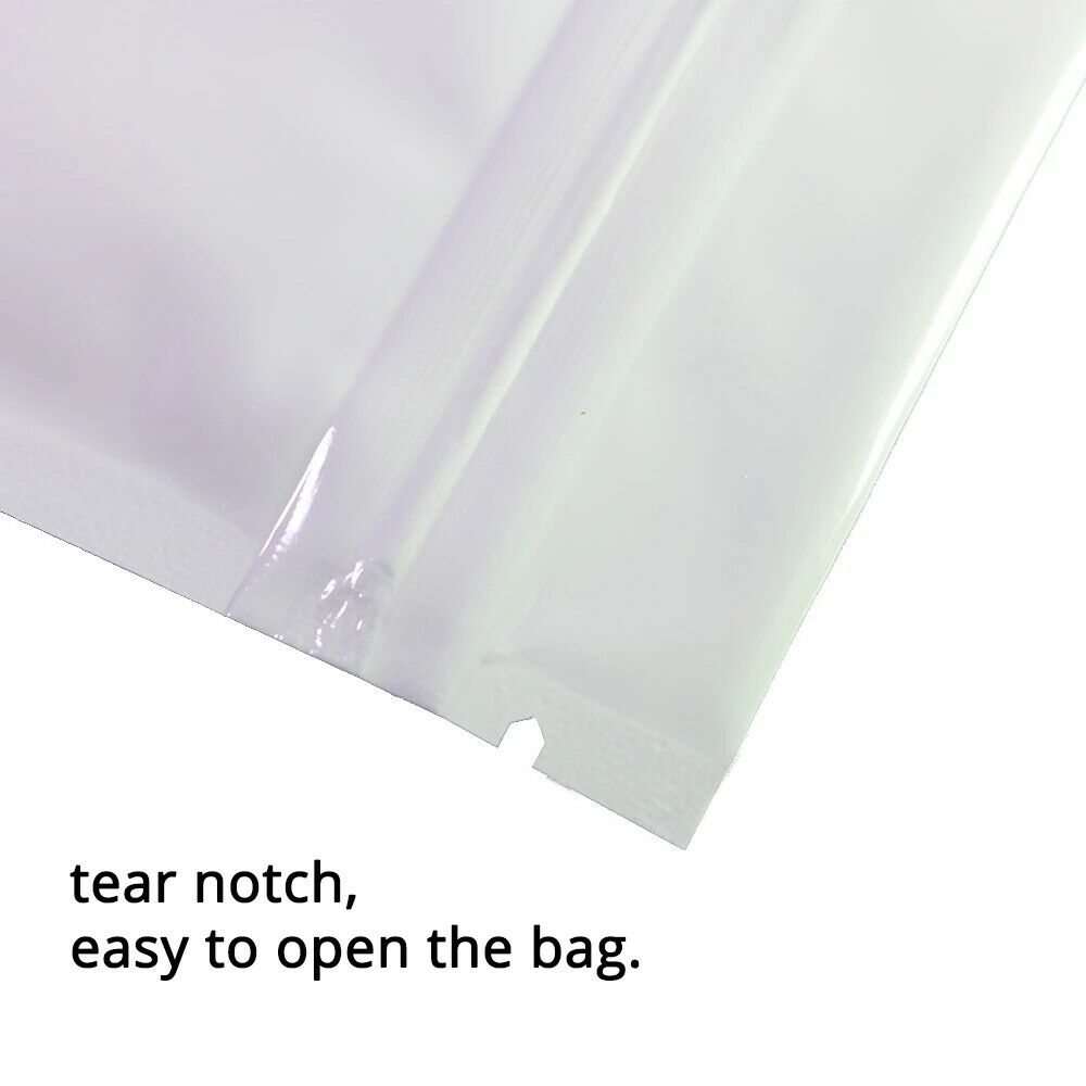 6.5x9cm Various Colors Small Zip Lock Bag Glossy Candy Flat Tear Notch Clear Front Herb Package Storage Pouch