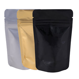 Recyclable Eco Glossy Translucent Stand Up Zipper Heat Seal Bag Foil Packaging Tea Coffee Powder Storage Organizer