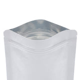 Matte Kraft White Durability Metalic Foil Mylar Zipper Bag Smellproof Multifunction Stand Up Sealed Storage Pouch W/Tear Notch