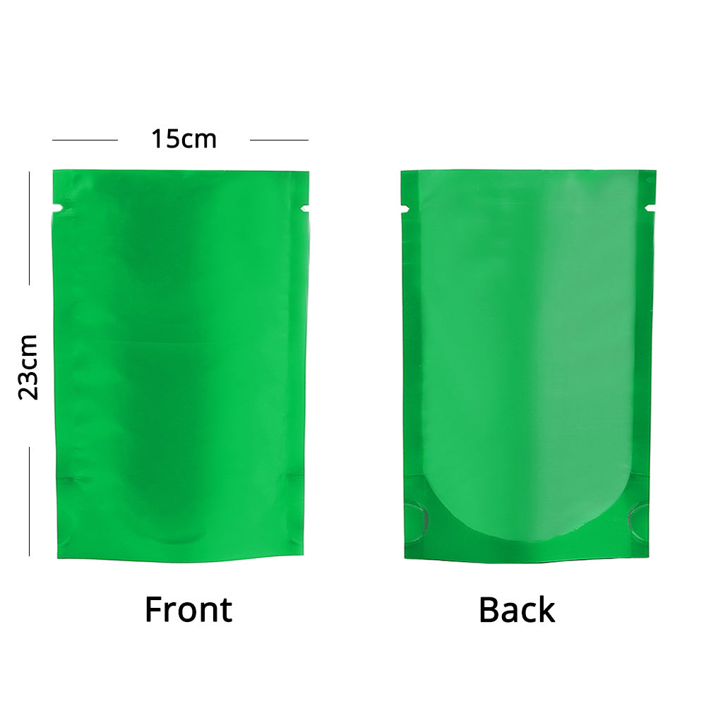 Vacuum Heat Seal Pouches Stand Up Smell Proof Matte Open Top Plastic Packaging Bags w/Clear Window & Tear Notch