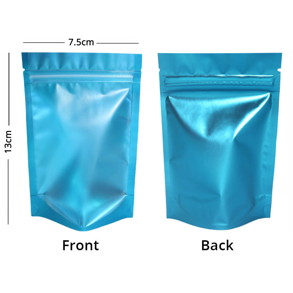 Stand Up Mylar Bag Matte Frosted Front Multicolors Stand Up Metallic Foil Zipper Bag Food Nut Travel Sample Storage Pouch