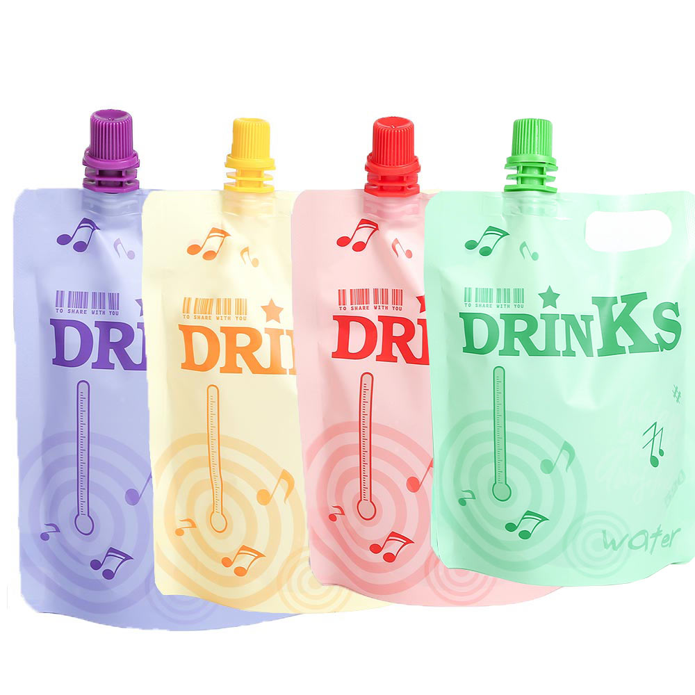 50Pcs/Pack Matte Variouscolor Spout Pouch Sauce Jelly Drink Water Storage Packaging Plastic Mylar Stand Up Bag