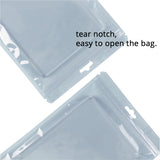 Multisizes Glossy Clear Front Flat Zip Lock Bag Reusable Comestic Jewelry Storage Plastic Packaging Pouch With Butterfly Hole