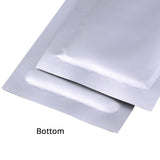 Multi-Size Tear Notch Heavy-Duty Silver Flat Aluminum Foil Self Sealing Pouch Food Snack Zip Lock Package Storage Bag