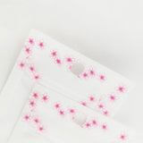 Premium Recyclable White Plastic Mylar Packaging Bag Clear Window Zip Lock Flat Storage Pouch With Flower Printing