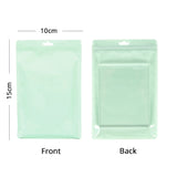 Multisizes Glossy Clear Front Flat Zip Lock Bag Reusable Comestic Jewelry Storage Plastic Packaging Pouch With Butterfly Hole