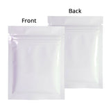 Glossy Metallic Foil Reclosable Zip Lock Package Bags Heat Sealing Flat Zipper Pouch w/ Tear Notch