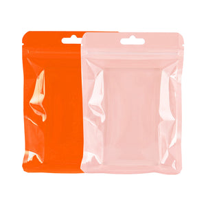 Glossy Variousizes Clear Plastic Mylar Comestic Storage Packaging Flat Bottom Ziplock Bag With Butterfly Hole And Tear Notch