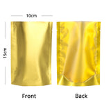 Vacuum Heat Seal Pouches Stand Up Smell Proof Matte Open Top Plastic Packaging Bags w/Clear Window & Tear Notch