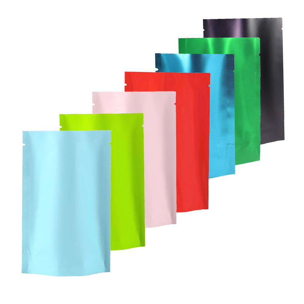 Premium Heat Seal Smell Proof Food Packaging Bags Stand Up Foil Mylar Open Top Storage Pouches W/Tear Notch