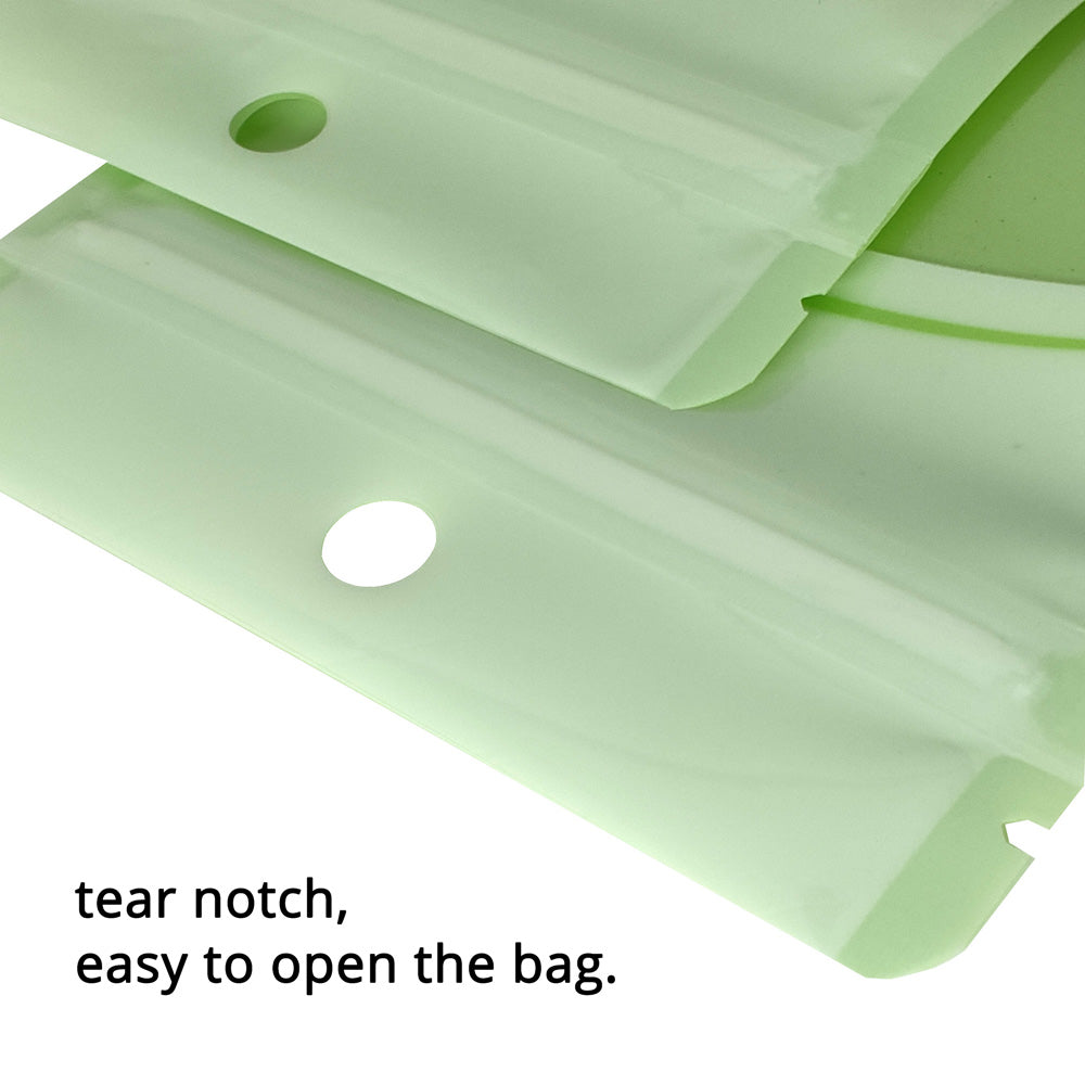 Multi-Size Eco PP Zip Lock Plastic Bag Front Clear Mylar Flat Tear Notch Pouch USB Cable Storage Bag With Hang Hole
