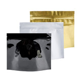 21x17cm Glossy Variouscolor Stand Up Packaging Bag Metallic Foil Mylar Eco Reusable Zip Lock With Valve Storage Pouch