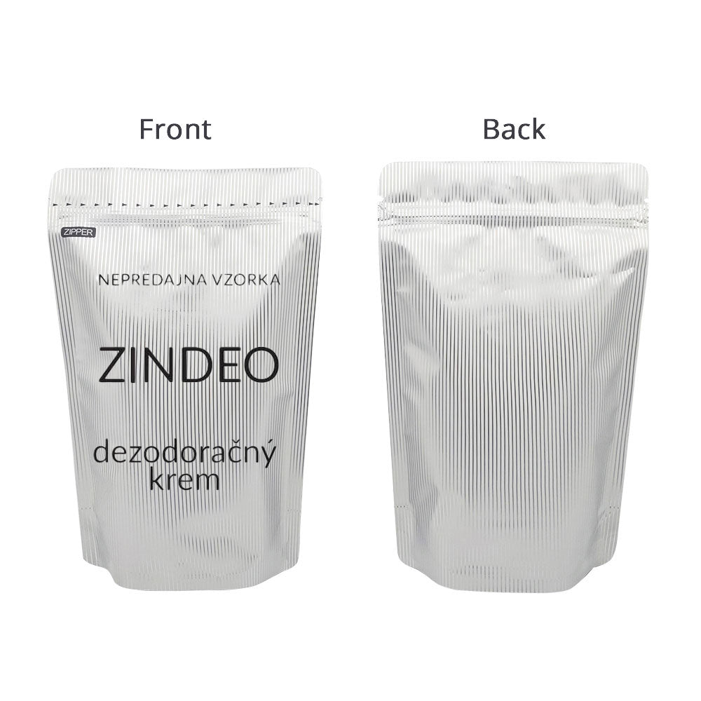 Custom Printed:Metallic Foil Mylar Bag 15x24cm Various Colors Stand Up Storage Pouch W/Stripe And Tear Notch Reusable Zipper Bag